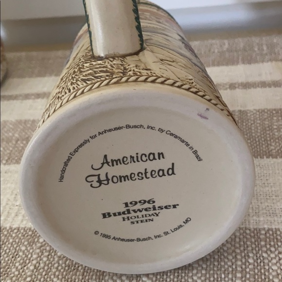 Budweiser Holiday Stein Vintage 1996 Beer Mug collectible - Picture 9 of 10